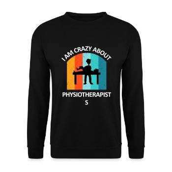 Physiotherapist Humorous Gift Saying Funny - Unisex Sweatshirt - black - Front - Alina (178cm) & Michal (187cm)