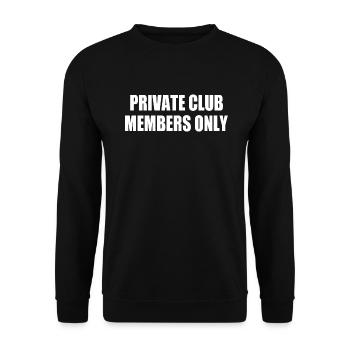 private club members only - Unisex Pullover - Schwarz - Vorne - Alina (178cm) & Michal (187cm)