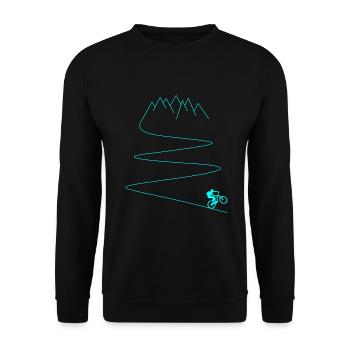 Vélo Cycliste Vélo De Montagne Vélo De Montagne VTT - Sweat-shirt Unisexe - noir - Devant - Alina (178cm) & Michal (187cm)