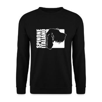 Spinone Italiano Profil Jagdhunde Hunde Wilsigns - Unisex Pullover - Schwarz - Vorne - Alina (178cm) & Michal (187cm)