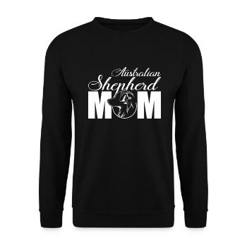 Australian Shepherd Profil Mom Hunde Hund Wilsigns - Unisex Pullover - Schwarz - Vorne - Alina (178cm) & Michal (187cm)