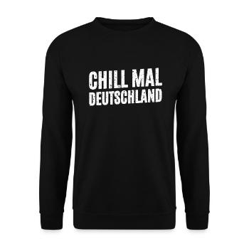 Chill mal Deutschland - Unisex Pullover - Schwarz - Vorne - Alina (178cm) & Michal (187cm)