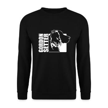 Gordon Setter Profil Hunde Hund Wilsigns - Unisex Pullover - Schwarz - Vorne - Alina (178cm) & Michal (187cm)