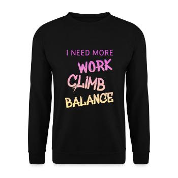 climbing - Unisex Pullover - Schwarz - Vorne - Alina (178cm) & Michal (187cm)