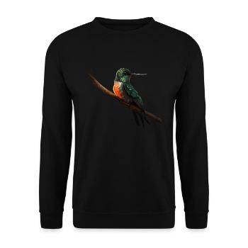 Hummingbird, Bird, Nature, Animals, Wilderness - Unisex Sweatshirt - black - Front - Alina (178cm) & Michal (187cm)