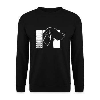 Coonhound Profile Dogs Dog Wilsigns - Unisex Sweatshirt - black - Front - Alina (178cm) & Michal (187cm)