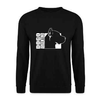 Dogue Argentino Profil Chiens Chien Wilsigns - Sweat-shirt Unisexe - noir - Devant - Alina (178cm) & Michal (187cm)
