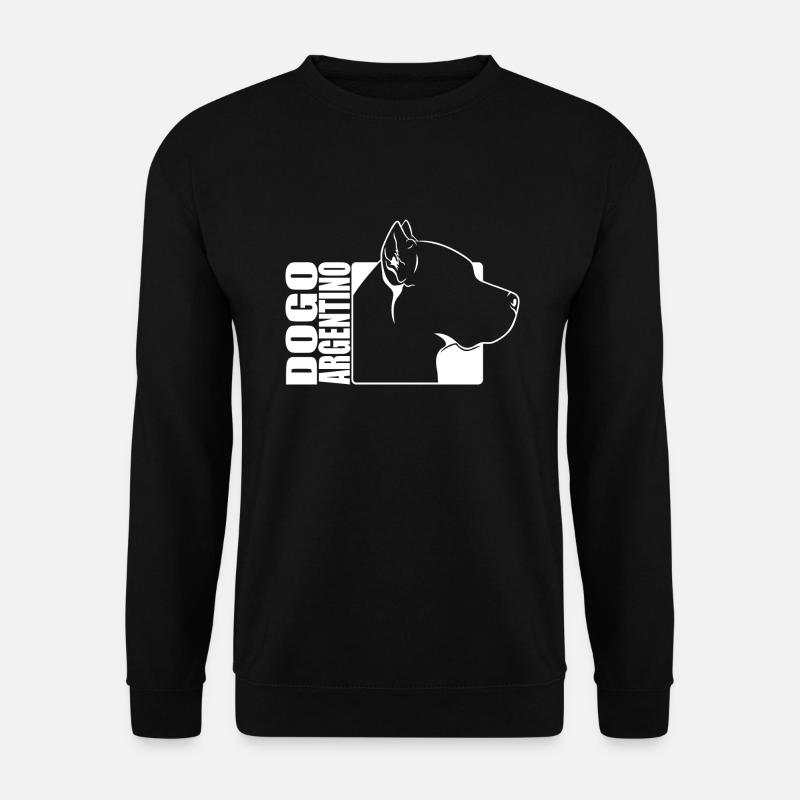Dogo Argentino Profil Hunde Hund Wilsigns - Unisex Pullover - Schwarz