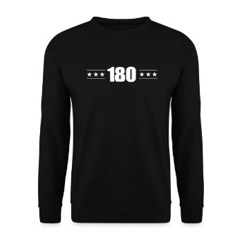 Fléchettes 180 étoiles - Sweat-shirt Unisexe - noir - Devant - Alina (178cm) & Michal (187cm)