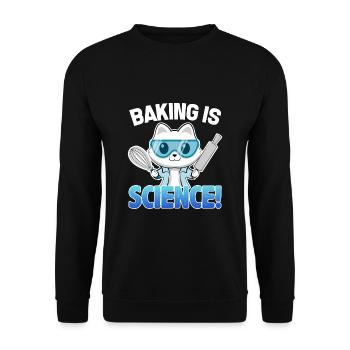 La cuisson est la science chat cadeau drôle - Sweat-shirt Unisexe - noir - Devant - Alina (178cm) & Michal (187cm)