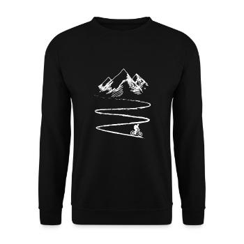VTT, Cyclistes, Vélo, Montagne, Cadeau - Sweat-shirt Unisexe - noir - Devant - Alina (178cm) & Michal (187cm)