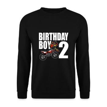 2e anniversaire motocross cadeau 2 ans - Sweat-shirt Unisexe - noir - Devant - Alina (178cm) & Michal (187cm)