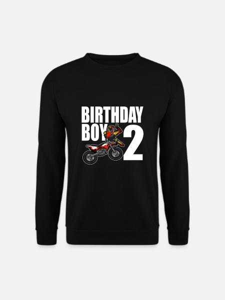 2. Geburtstag Motocross Motorrad Geschenk 2 Jahre - Unisex Pullover - Schwarz