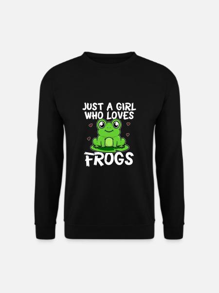 Just A Girl Who Loves Frogs Green Frog Costume - Unisex Sweatshirt - black
