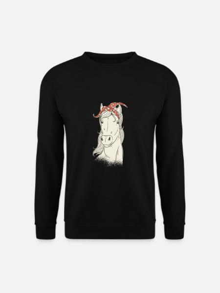 Pferde Geschenk Pferdebesitzer Reitsport Reiterin - Unisex Pullover - Schwarz