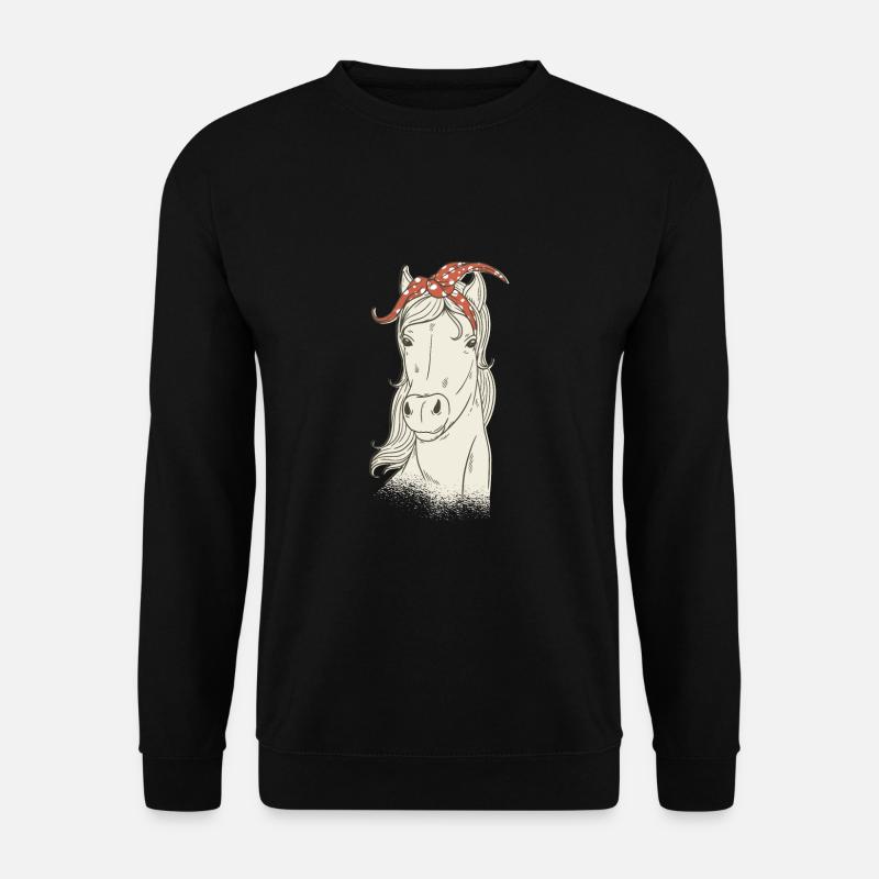 Pferde Geschenk Pferdebesitzer Reitsport Reiterin - Unisex Pullover - Schwarz