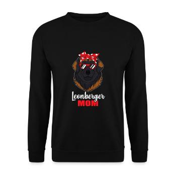 Cool Leonberger Dog Mom Dog Lover Pet Gift - Unisex Sweatshirt - black - Front - Alina (178cm) & Michal (187cm)