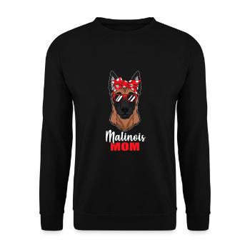 Cool Malinois Dog Mom Dog Lover Pet Gift - Unisex Sweatshirt - black - Front - Alina (178cm) & Michal (187cm)