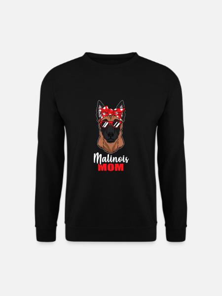 Malinois Hunde Mom Mama Geschenk - Unisex Pullover - Schwarz