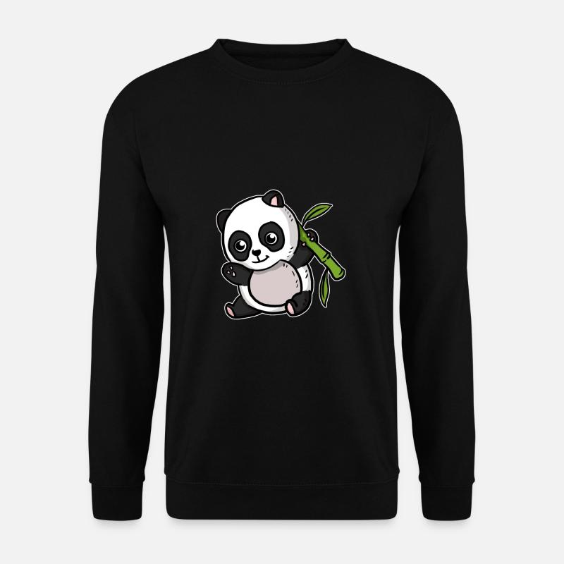 Mignon Kawaii Panda Ours - Sweat-shirt Unisexe - noir