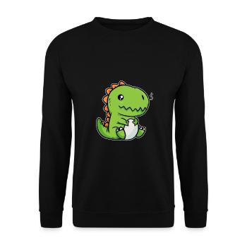 Bébé T-Rex Kawaii Cadeau de dinosaure - Sweat-shirt Unisexe - noir - Devant - Alina (178cm) & Michal (187cm)