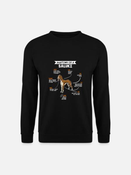 Saluki Anatomie Hunde Geschenk - Unisex Pullover - Schwarz