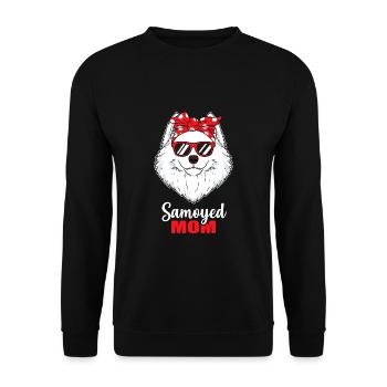 Cool Samoyed Dog Mom Dog Lover Pet Gift - Unisex Sweatshirt - black - Front - Alina (178cm) & Michal (187cm)