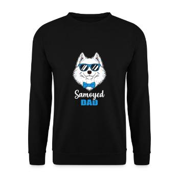 Cool Samoyed Dad Dog Gift - Unisex Sweatshirt - black - Front - Alina (178cm) & Michal (187cm)