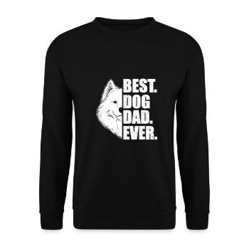 Best Dog Dad Ever Samoyed Dog Lover Pet - Unisex Sweatshirt - black - Front - Alina (178cm) & Michal (187cm)