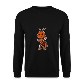 Süße Ameise Insekt - Unisex Pullover - Schwarz - Vorne - Alina (178cm) & Michal (187cm)