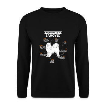 Anatomy Of A Samoyed Dog - Unisex Sweatshirt - black - Front - Alina (178cm) & Michal (187cm)