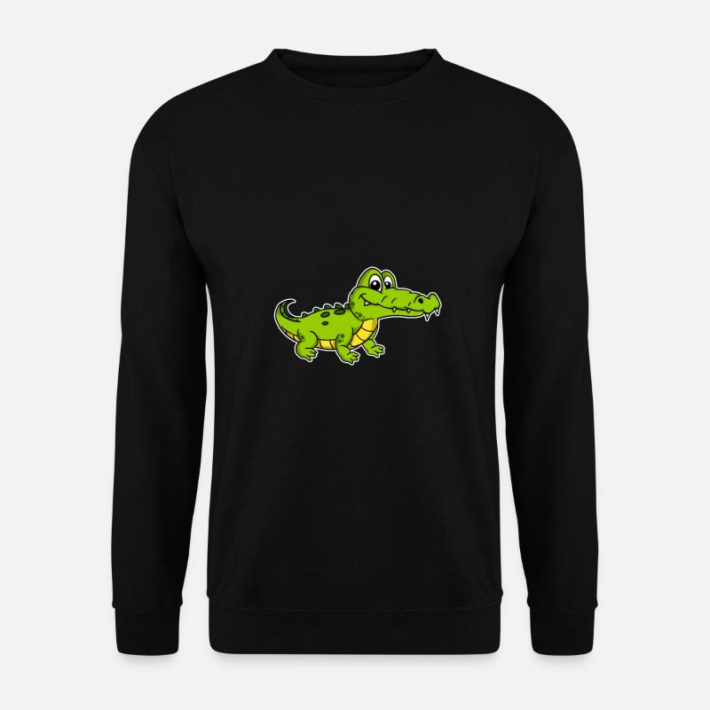 Süßer Aligator Krokodil Reptil - Unisex Pullover - Schwarz