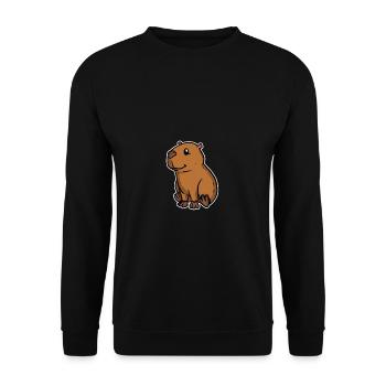 Cute Capybara Costume Rodent Gift Idea - Unisex Sweatshirt - black - Front - Alina (178cm) & Michal (187cm)