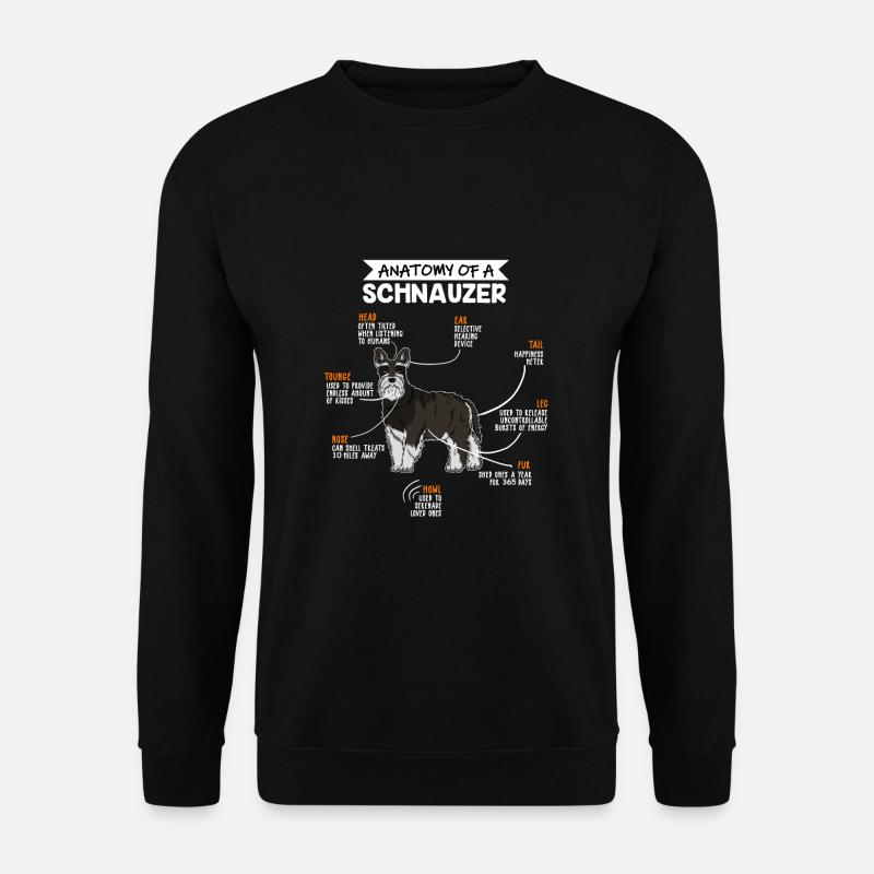 Schnauzer chien d’anatomie cadeau - Sweat-shirt Unisexe - noir