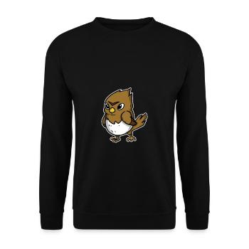 Faucon Adler Bussard Vogel Idée cadeau - Sweat-shirt Unisexe - noir - Devant - Alina (178cm) & Michal (187cm)
