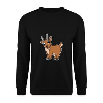 Mignon chèvre agneau cadeau ferme - Sweat-shirt Unisexe - noir - Devant - Alina (178cm) & Michal (187cm)