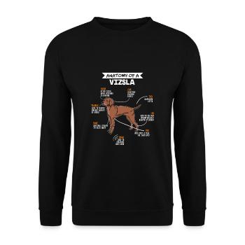 Anatomy Of A Vizsla Dog - Unisex Sweatshirt - black - Front - Alina (178cm) & Michal (187cm)