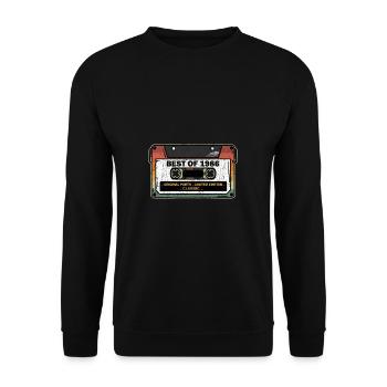 Vintage Best Of 1986 Anniversaire cadeau cassette - Sweat-shirt Unisexe - noir - Devant - Alina (178cm) & Michal (187cm)
