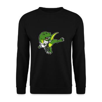 Drôle T-Rex MMA Karaté Taekwondo Dino Cadeau - Sweat-shirt Unisexe - noir - Devant - Alina (178cm) & Michal (187cm)