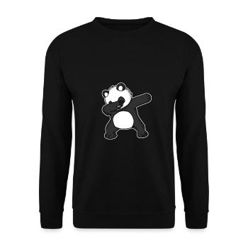 Funny Dabbing Panda Dab Dance Panda Bear Gift - Unisex Sweatshirt - black - Front - Alina (178cm) & Michal (187cm)