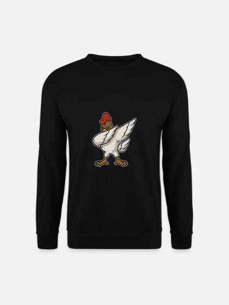 Lustiges Dabbing Hahn Huhn Geschenk - Unisex sweater - sort