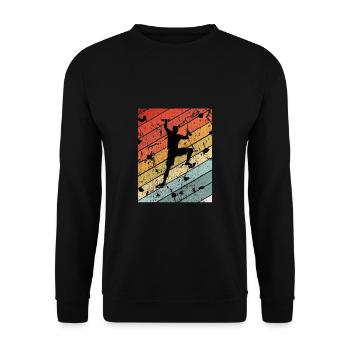 Rétro Bouldern Cadeau - Sweat-shirt Unisexe - noir - Devant - Alina (178cm) & Michal (187cm)