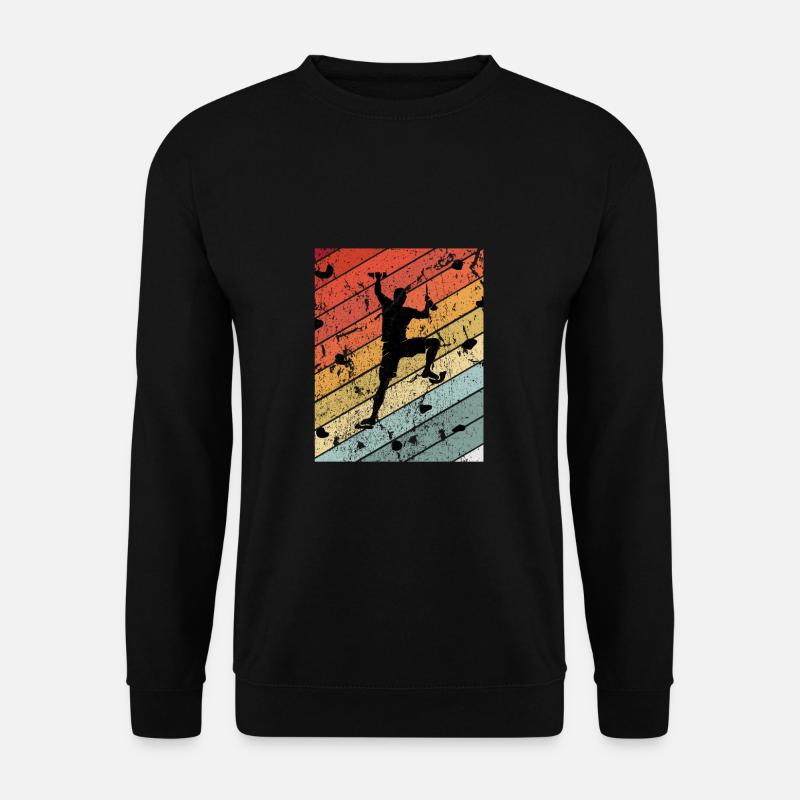 Retro Bouldering Gift - Unisex Sweatshirt - black