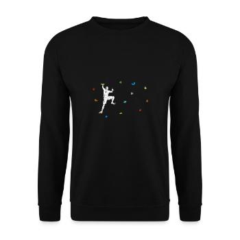 Drôle de cadeau de grimpeur Boulder coloré - Sweat-shirt Unisexe - noir - Devant - Alina (178cm) & Michal (187cm)