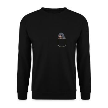Taupe dans La poche poitrine Taupes T-shirt - Sweat-shirt Unisexe - noir - Devant - Alina (178cm) & Michal (187cm)