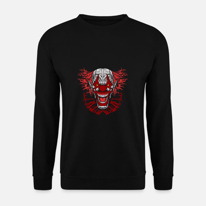 Gruseliger Halloween Clown Gruselige Geschenkidee - Unisex Pullover - Schwarz