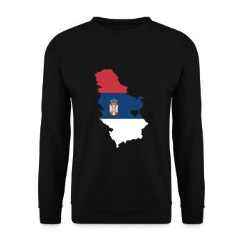 Chère Serbie Cadeau Cœur Serbe - Sweat-shirt Unisexe - noir - Devant - Alina (178cm) & Michal (187cm)