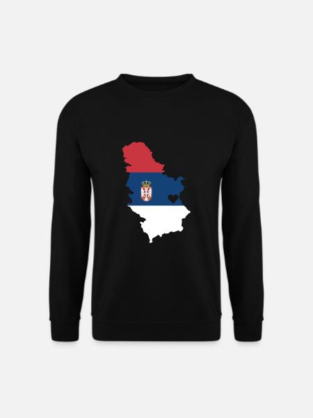 Chère Serbie Cadeau Cœur Serbe - Sweat-shirt Unisexe - noir