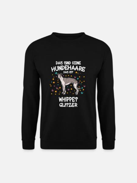 Whippet glitter dog dog owner gift - Unisex Sweatshirt - black
