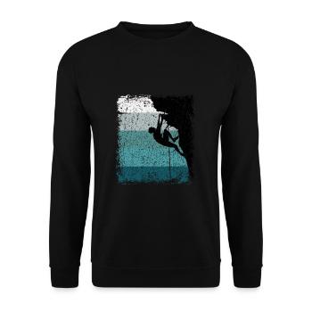 Idée cadeau d’escalade vintage - Sweat-shirt Unisexe - noir - Devant - Alina (178cm) & Michal (187cm)